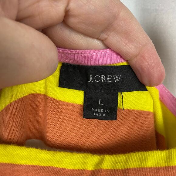 J.Crew Rainbow Stripe Maxi Dress Sz.L - Picture 8 of 15